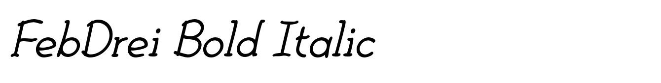 FebDrei Bold Italic